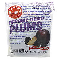 Чорнослив Made in Nature, Organic Dried Plums, Pitted, Tree-Ripened, Unsulfured, 1 lb (454 g), оригінал. Доставка від 14 днів