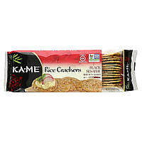 Крекери KA-ME, Rice Crackers, Black Sesame and Soy Sauce, 3.5 oz (100 g), оригінал. Доставка від 14 днів