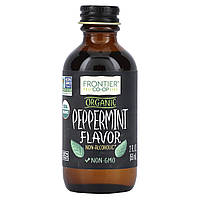 Экстракт Frontier Co-op, Organic Peppermint Flavor, Non-Alcoholic, 2 fl oz (59 ml) Доставка від 14 днів -