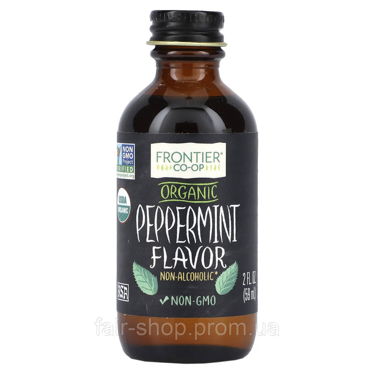 Экстракт Frontier Co-op, Organic Peppermint Flavor, Non-Alcoholic, 2 fl oz (59 ml) Доставка від 14 днів - - фото 1 - id-p2070276928
