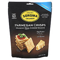 Крекеры Sonoma Creamery, Parmesan Crisps, Parmesan, 2.25 oz (64 g) Доставка від 14 днів - Оригинал