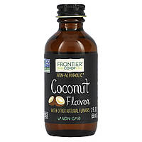 Экстракт Frontier Co-op, Coconut Flavor, Non-Alcoholic, 2 fl oz (59 ml) Доставка від 14 днів - Оригинал