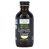 Экстракт Frontier Co-op, Organic Lemon Flavor, Non-Alcoholic, 2 fl oz (59 ml) Доставка від 14 днів - Оригинал