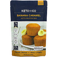 Смесь для приготовления кексов Keto and Co, Banana Caramel, Keto Muffin Mix, 8.8 oz (251 g) Доставка від 14