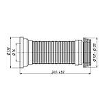 Гнучка труба для унітаза Lidz (WHI) 60 01 G001 01 довжина 450 мм, фото 2