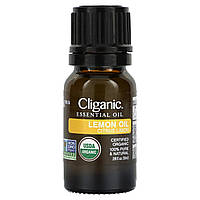 Эфирное масло Cliganic, 100% Pure Essential Oil, Lemon Oil, 0.33 fl oz (10 ml) Доставка від 14 днів - Оригинал