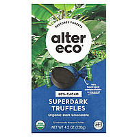 Шоколад Alter Eco, Organic Dark Chocolate Truffles, Superdark, 80% Cacao, 10 Truffles, 4.2 oz (120 g) Доставка