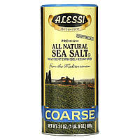 Соль Alessi, Premium All Natural Sea Salt, Coarse, 24 oz (680 g) Доставка від 14 днів - Оригинал
