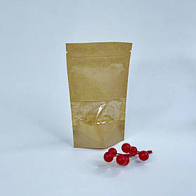 Дой-пакети, 10*17 см, крафт-вікно