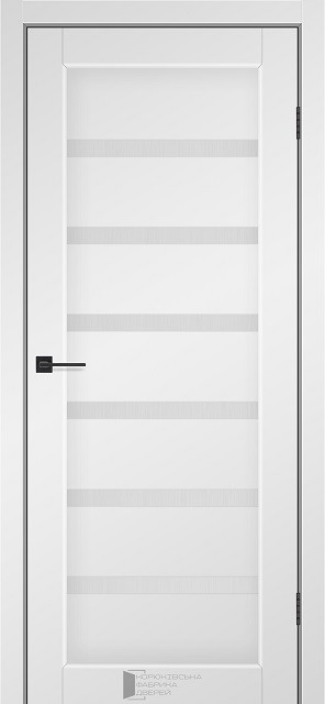 Двері міжкімнатні КФД/ KFD Bristol Сірий матовий ПП (зі склом сатин), фото 1