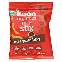 Протеиновые снеки Iwon Organics, Organics Protein Stix, барбекю с мескитом, 8 мешков по 42 г (1,5 унции)