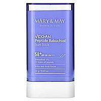 Корейское средство для личной гигиены Mary & May, Vegan Peptide Bakuchiol Sun Stick, SPF 50+ PA++++, 0.63 oz