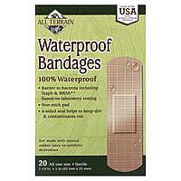 Пластырь All Terrain, Waterproof Bandages, 20 Bandages Доставка від 14 днів - Оригинал