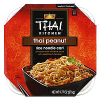 Готовое блюдо Thai Kitchen, Thai Peanut, Rice Noodle Cart, Medium, 9.77 oz (276 g) Доставка від 14 днів -