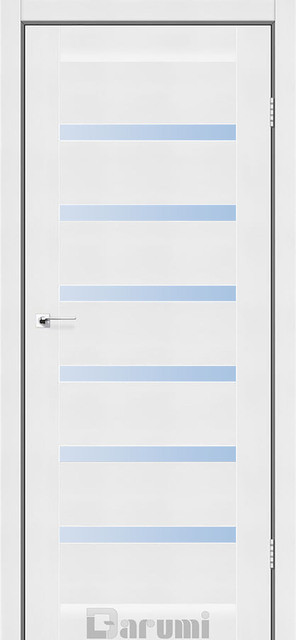 Міжкімнатні двері Дарумі/ Darumi Vela Білий текстурний (зі склом сатин)