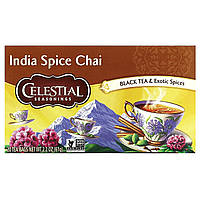 Чай сенча Celestial Seasonings, Black Tea & Exotic Spices, India Spice Chai, 20 Tea Bags, 2.2 oz (61 g)