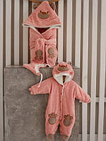 Зимовий набір на виписку для новонародженого 3 предмети "Панда"