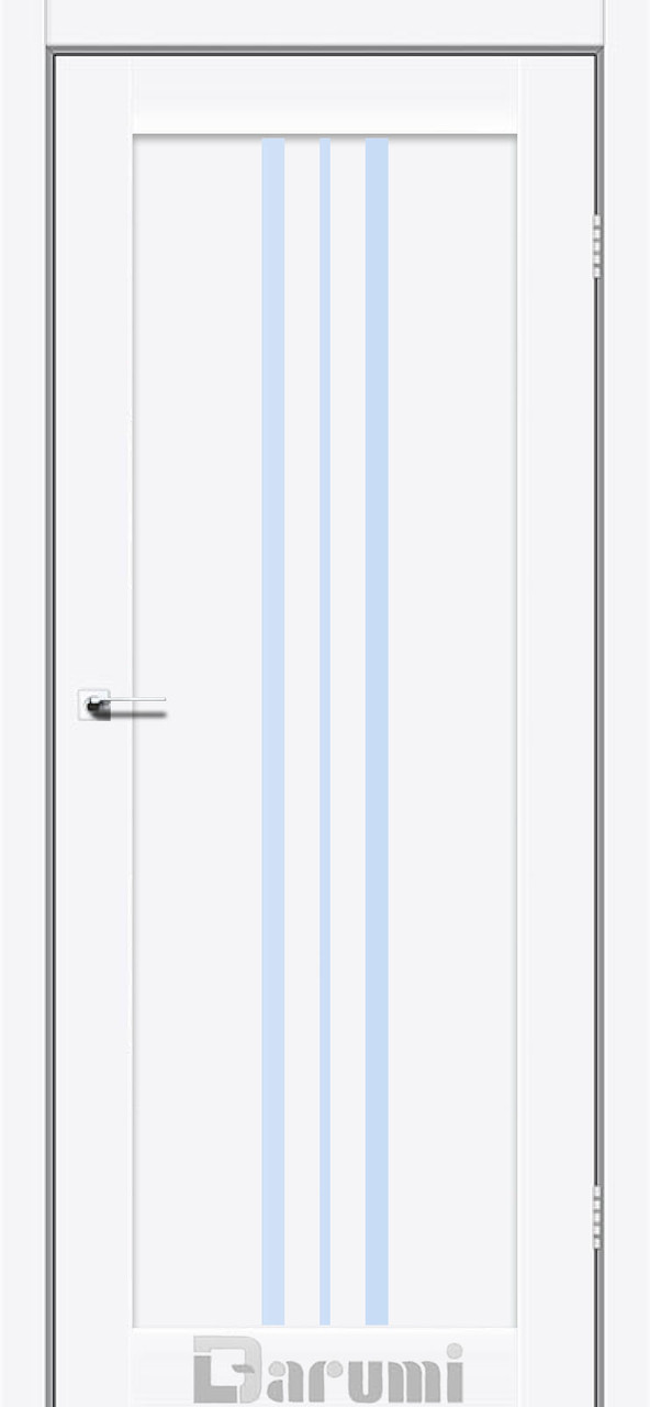 Міжкімнатні двері Дарумі/ Darumi Stella Білий матовий (зі склом сатин)