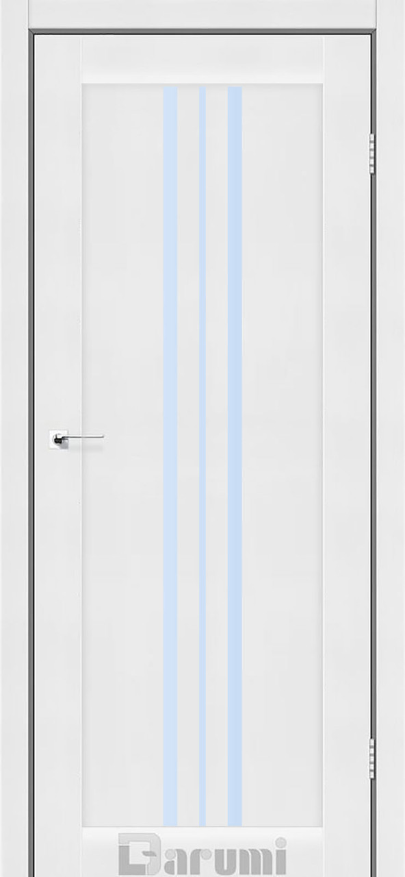 Міжкімнатні двері Дарумі/ Darumi Stella Білий текстурний (зі склом сатин)