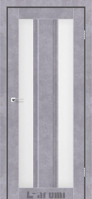 Міжкімнатні двері Дарумі/ Darumi Selesta Сірий бетон (зі склом сатин)