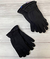 Чоловічі чорні зимові тридові рукавички на хутрі