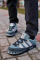 Мужские стильные качественные кроссовки Adidas Adimatic Neighborhood Green, замш демисезонные
