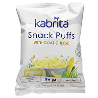 Детские снеки Kabrita, Snack Puffs, 9+M, with Goat Cheese, 6 Packs, 0.53 oz (15 g) Each Доставка від 14 днів -