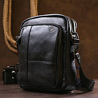 Элегантная кожаная мужская сумка Vintage 206770 Черный