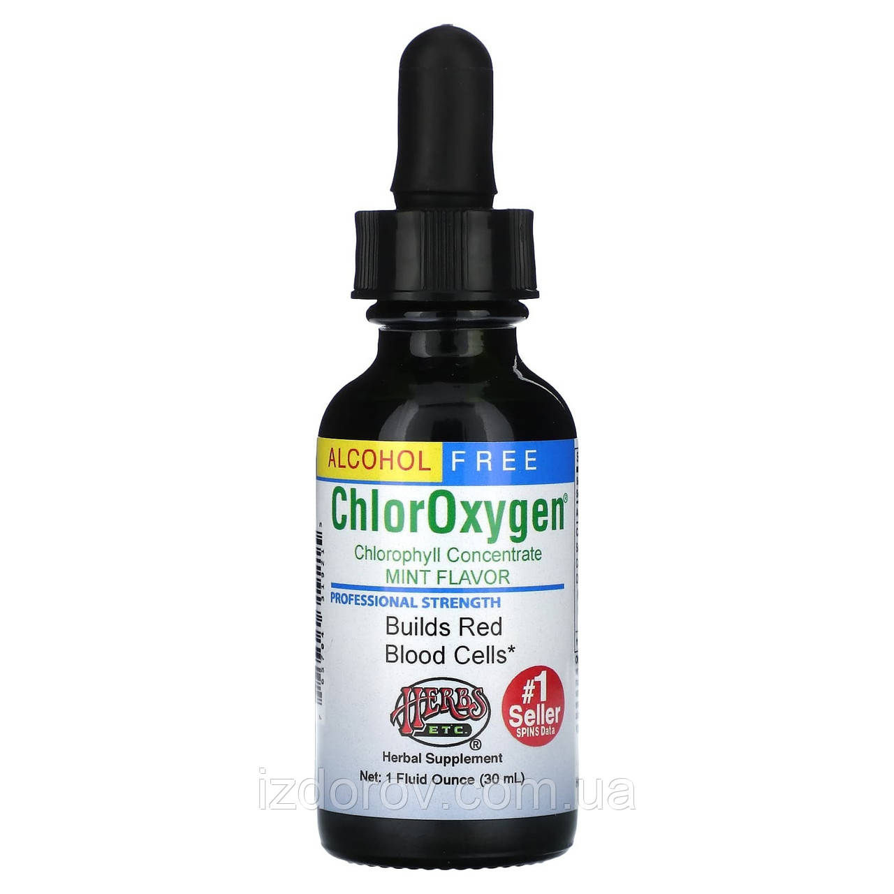 Концентрат хлорофілу Herbs Etc ChlorOxygen Chlorophyll Concentrate без спирту аромат м'яти 29,5 мл