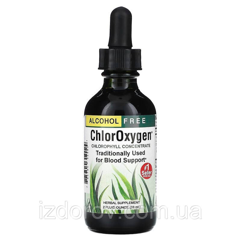 Концентрат хлорофілу Herbs Etc ChlorOxygen Chlorophyll Concentrate Натуральний антиоксидант без спирту 59 мл