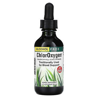 Herbs Etc., ChlorOxygen, Концентрат хлорофілу, без спирту, Chlorophyll Concentrate, 59 мл