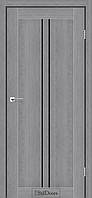 Двери межкомнатные Стильдорс/ StilDoors Barcelona - Дуб пепельный с черным стеклом