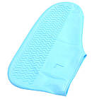 Гумові бахіли Supretto на взуття від дощу, блакитні змійка M (53340008), фото 7