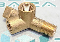 Трійник масляних датчиків 406 дв. (пок. ЗМЗ) 1/4" латунь, 53-3829420-01