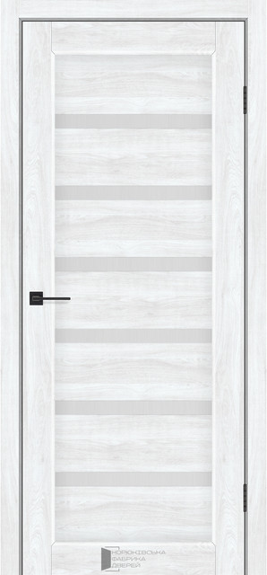 Двері міжкімнатні КФД/ KFD Bristol Альба біла ПВХ (зі склом сатин)