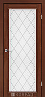 Двери межкомнатные Korfad CL-09 Орех (стекло с рисунком M1/М2)