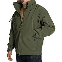 Куртка Helikon-Tex Gunfighter Jacket-Shark Skin Windblocker Olive Green,тактическая куртка с капюшоном олива