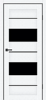 Двери межкомнатные MSDoors Dakota Арктик (с черным стеклом)