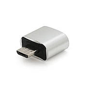 Перехідник USB2.0(AF) OTG => microUSB(M), Silver, Пакет