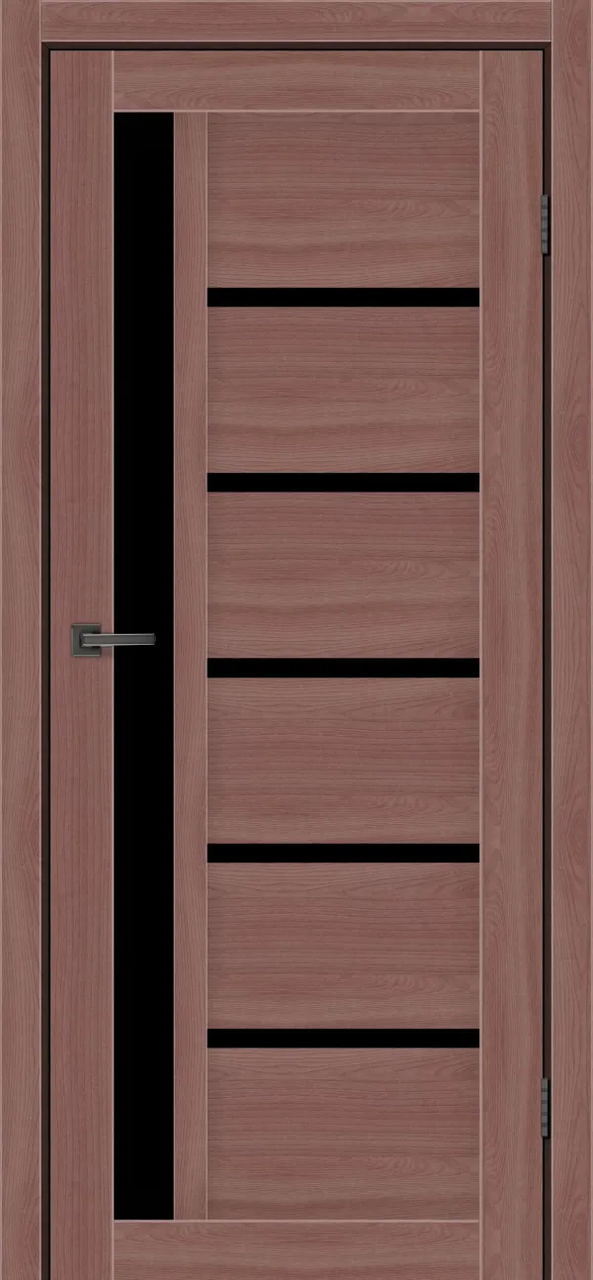 Двері міжкімнатні MSDoors Orlean Дуб класичний (з чорним склом)