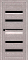 Двери межкомнатные MSDoors Georgia Дуб серый (с черным стеклом)
