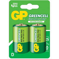 Батарейка солевая GP 13G-U2 Greencell R20 D (блистер)