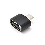Перехідник YHL888 USB2.0(AF) OTG => microUSB(M), Black, OEM