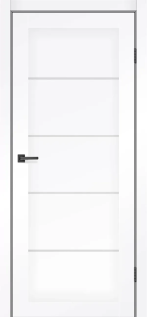 Двері міжкімнатні MSDoors Montana Білий матовий (зі склом сатин)