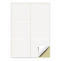 Папір самоклеючий напівматовий А4 (100 листів) розділений на 6 наклейок з розміром 105х99 мм для Нової Пошти, біла