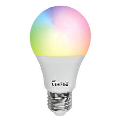 Світлодіодна лампа різнокольорова управління з телефону 9W RGB+2700K-6500K HOROSCOPE