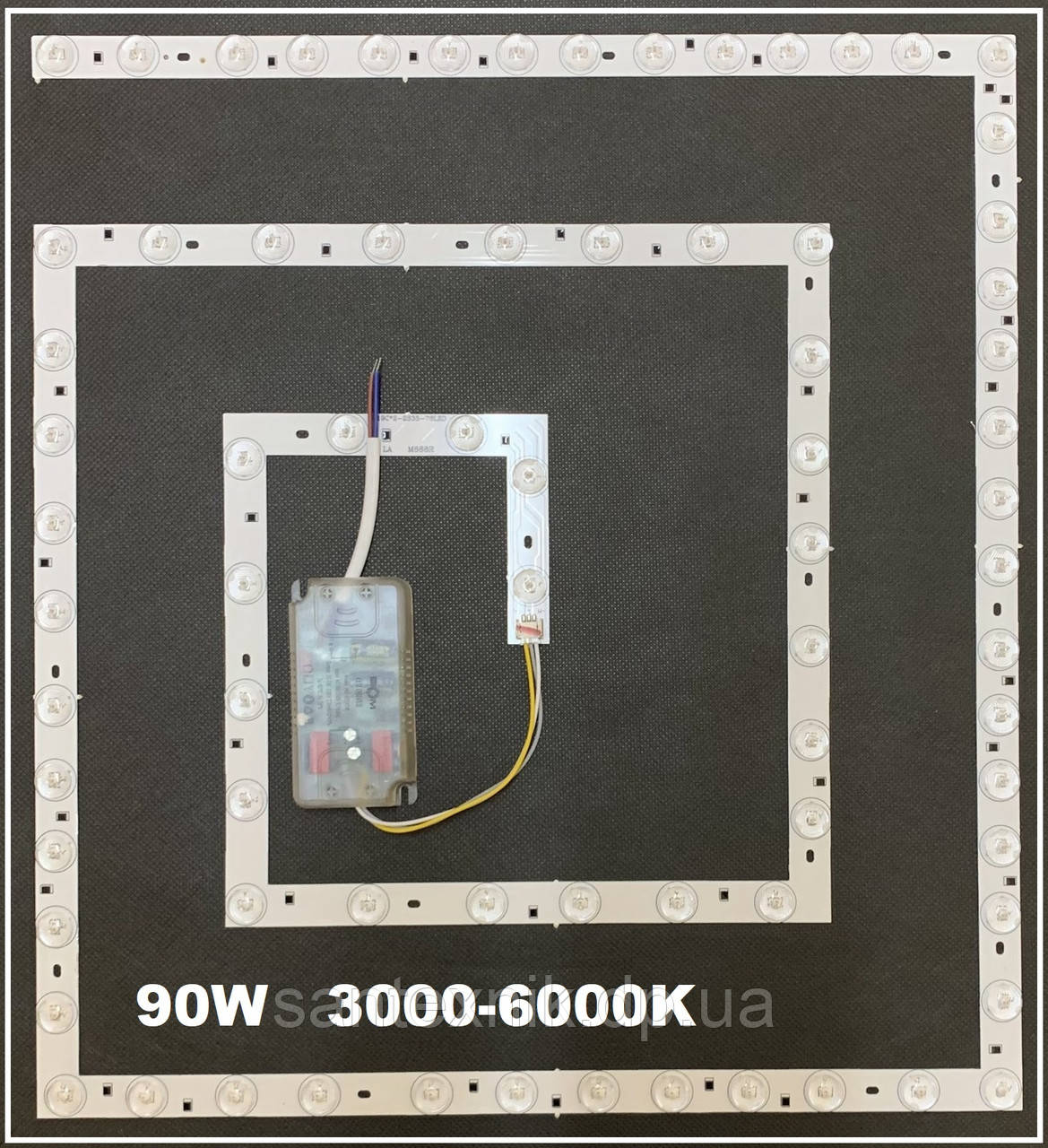 Ремкомплект 410х380mm 90W до світильника SQSM-100 Led-модуль BIOM Квадрат (під пульт), фото 1
