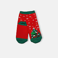 Новогодние женские носки с класным дизайном на Праздник от производителя ТМ TwinSocks р. 36-39 36-39, Красный / Зеленый + Дракон