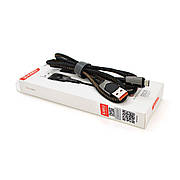 Кабель iKAKU KSC-192 GEDIAO zinc alloy charging data cable series for micro, Black, довжина 1,2м, 3,2А, BOX