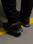 Зимові чоловічі кросівки Adidas Gore-Tex з хутром теплі осінь-зима (чорні з сірим). Живе фото. Чоловічі черевики, фото 8